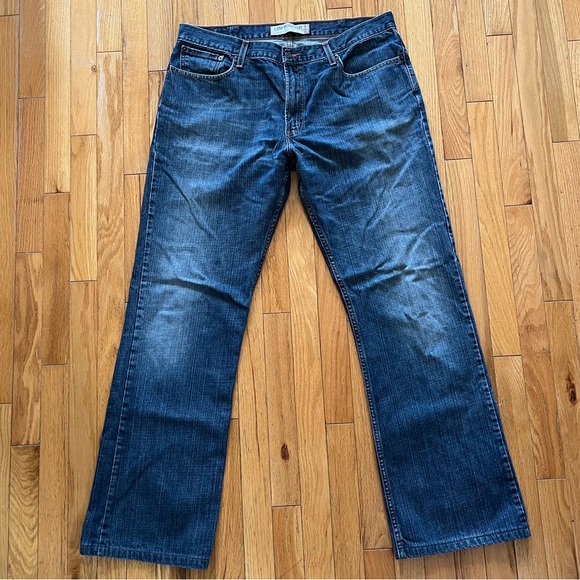 VTG Y2K Levi’s 527 Low Rise Bootcut Jeans Blue Dark Wash Western Fit as 38x33 - Picture 1 of 12